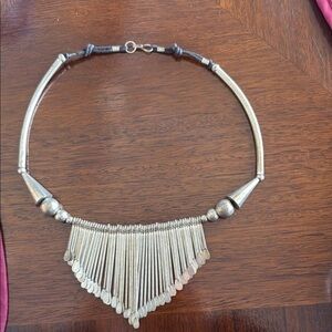 Vintage Silver tone Fringe Necklace